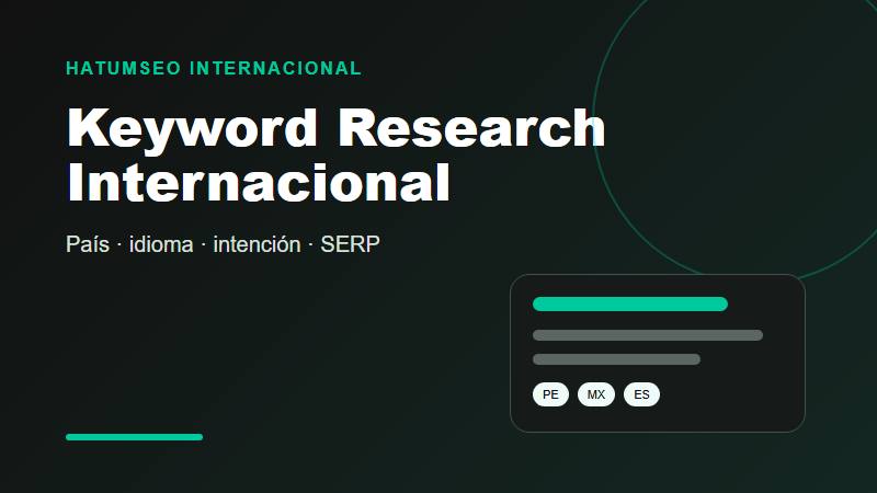 Keyword research internacional por país e idioma